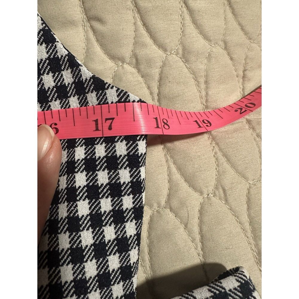 Calvin Klein Black and White Gingham Midi Dress - Picture 12 of 14